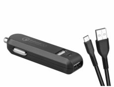 AVACOM CarMAX 2 nabíječka do auta 2x Qualcomm Quick Charge 2.0, černá barva (micro USB kabel)