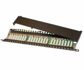 19 /0,5U Patch panel XtendLan 24port, STP, Cat6, 30µm, bl...
