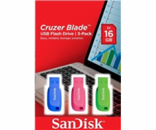 SanDisk Flash Disk 16GB Cruzer Blade (3-pack, 3x 16GB) US...