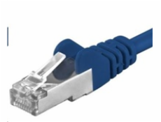 PREMIUMCORD Patch kabel CAT6a S-FTP, RJ45-RJ45, AWG 26/7 7m modrá