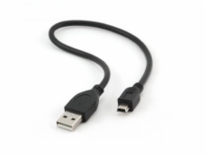 Kábel USB A-MINI 5PM 2.0 30cm HQ, zlac kontakty