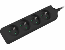Lanberg 1,5 m, čierna, 4 zásuvky, kábel vyrobený z plnej medi -ps0-04e-0150-bk