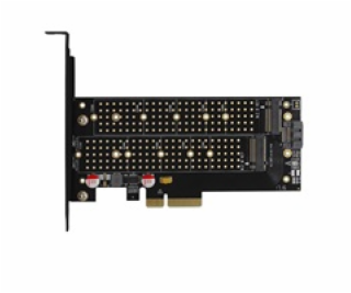 AXAGON PCEM2-D, PCIe x4 - M.2 NVMe M-key + SATA B-key slo...