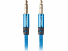 LANBERG Minijack 3.5mm M/M 3 PIN kábel 3m, modrý