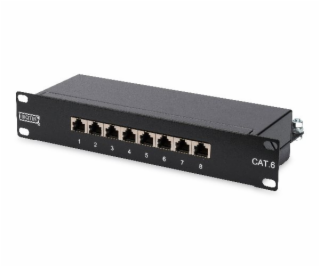 Patch panel 8 port Cat. 6 STP 1U/10 