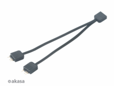 AKASA rozbočovač pro RGB LED 1x female/2x male, černý
