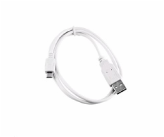 Kabel C-TECH USB 2.0 AM/Micro, 1m, bílý