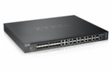 Zyxel XS3800-28, 28-port 10GbE L2+ Switch, MultiGig, 12x 10G Copper, 8x 10G dual pers., 8x 10G SFP+. Dual PSU