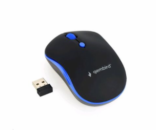 Myš GEMBIRD MUSW-4B-03-B, černo-modrá, bezdrátová, USB na...