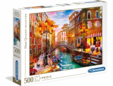Clementoni Puzzle 500 dielikov Vysoká kvalita - Západ slnka nad Benátkami