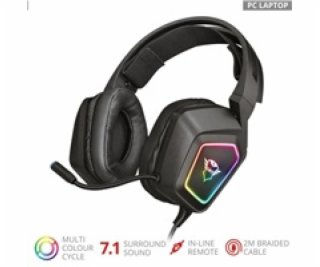 TRUST Sluchátka s mikrofonem GXT 450 Blizz RGB 7.1 Surrou...