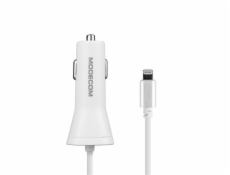 Modecom ROYAL MC-KULL-03 nabíječka do auta 5V/3A vč. Lightning kabelu MFi + 1x USB-A port, bílá