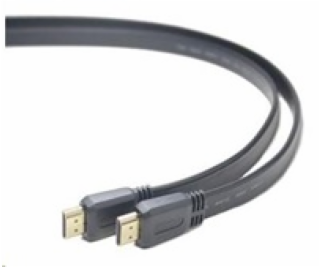 Kabel propojovací HDMI 1.4 + Ethernet plochý , zlacené ko...