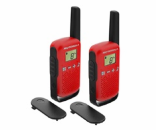 Motorola vysílačka TLKR T42 (2 ks, dosah až 4 km), červená
