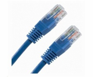 Patch kabel Cat5E, UTP - 0,5m, modrý