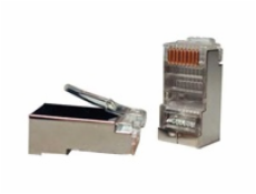 Konektor STP RJ45 (8p8c), Cat5E, 30µm, licna - 100 ks