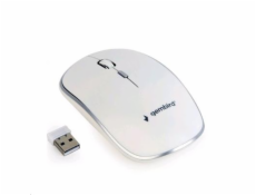 Myš GEMBIRD MUSW-4B-01-W, bílá, bezdrátová, USB nano receiver