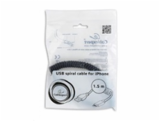 GEMBIRD Kabel CABLEXPERT USB A Male/Lightning Male, 1,5m, černý, kroucený