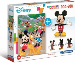Clementoni Supercolors 3D model Mickey Mouse 104 dielov P...