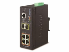 Planet IGS-5225-4P2S, PoE 4x 1000Base-T, 2x SFP(DDM), L2/L3, SNMPv3,-40 až 75°C, 2x DC, IP30, 802.3at 144W