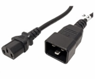 PremiumCord Kabel síťový propojovací 230V 10A 1m, C13 - C20