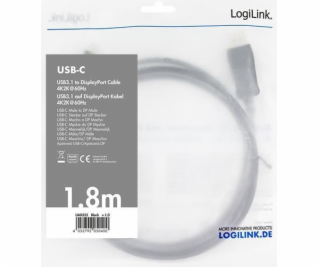 USB kábel LogiLink USB-C - DisplayPort 1,8m
