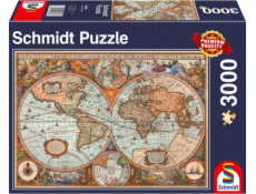 Puzzle 3000 dielikov Staroveká mapa sveta