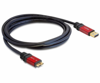 Delock USB kábel USB-A - microUSB 3 m červený (82762)