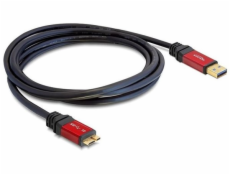 Delock USB kábel USB-A - microUSB 3 m červený (82762)