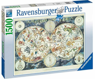Puzzle 1500 dielikov Mapa s fantastickými zvieratami