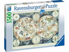 Puzzle 1500 dielikov Mapa s fantastickými zvieratami