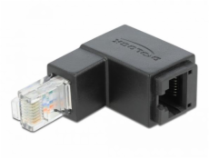 Adapter RJ-45 Cat.6 Stecker > Buchse, 90° unten abgewinkelt