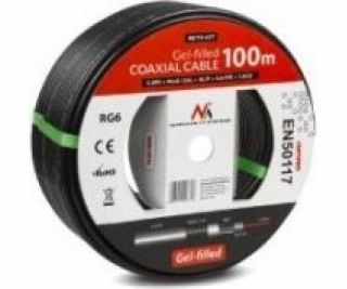 Maclean MCTV-477 coaxial cable 100 m Black