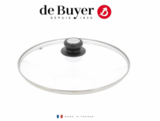 Poklice de Buyer, 4112.24, skleněná, průměr 24 cm, pro pánve a hrnce s vyšším okrajem