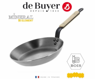 de Buyer Oceľová panvica Mineral B Element 28 cm drevená ...