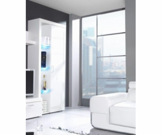 Cama high display cabinet SAMBA white/white gloss