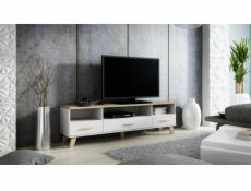 Cama RTV stand LOTTA 180cm white + sonoma oak
