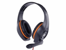 GEMBIRD sluchátka s mikrofonem GHS-05-O, gaming, černo-oranžová, 1x 4-pólový 3,5mm jack