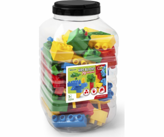 Wader Kids Blocks Bricks v kontajneri so 70 prvkami