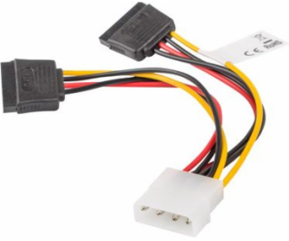 Lanberg Molex (M) na 2x SATA (F) kábel 15cm CA-HDSA-11CU-...