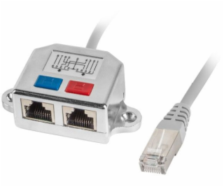 Adaptér Lanberg lan rj45/2x rj45 ftp splitter ad-0026-s