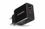 AXAGON ACU-QS24, QUICK a SMART nabíječka do sítě, 2x USB port QC3.0/AFC/FCP + 5V-1.2A, 24W