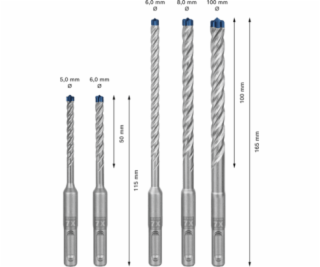 Bosch EXPERT SDS plus-7X 2608900197 súprava vrtákov 5dielna