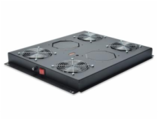 Digitus Roof cooling unit for DIGITUS server cabinets, 4 Fans, Switch, Thermostat, 552m3 air circ./h Color black RAL 900