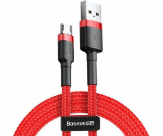 Kábel Baseus USB-A - microUSB 2 m červeno-čierny (CAMKLF-...