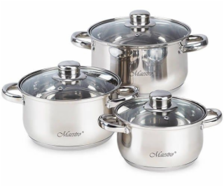 MAESTRO MR-2020-6M 6-piece cookware set stainless steel