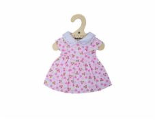 Hračka Bigjigs Toys Růžové šaty se srdíčky pro panenku 34 cm