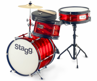 Stagg TIM JR 3/12B RD, dětská bicí sada, červená