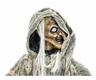 Halloween čarodějnice s bradavicí, animovaná, 175cm