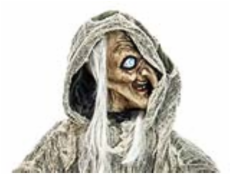 Halloween čarodějnice s bradavicí, animovaná, 175cm